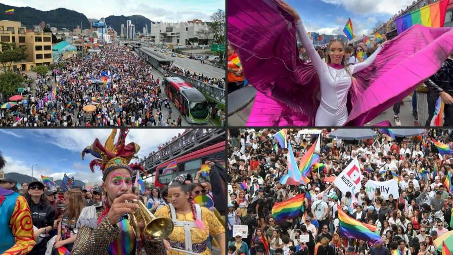 Más de 100,000 personas se sumaron a la festiva Marcha del Orgullo en Bogotá