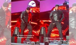 VIDEO: Se le rompe el pantalón a J Balvin en pleno concierto y así fue su reacción