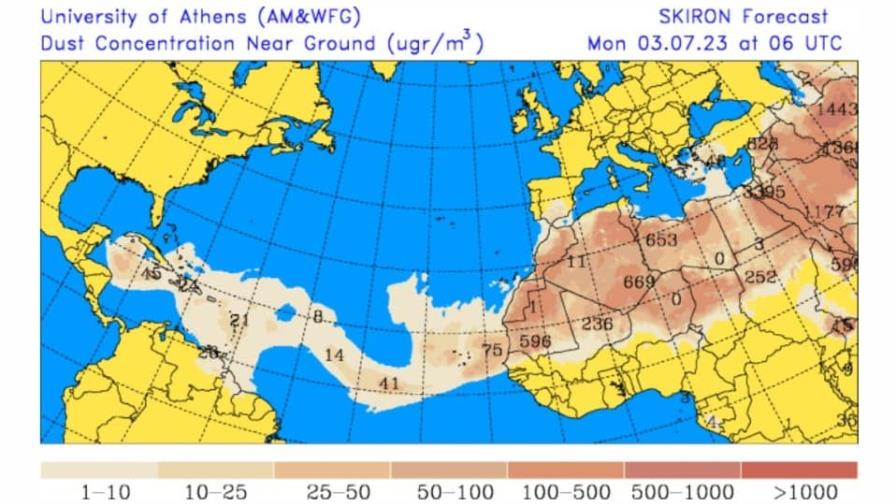 Polvo del Sahara continúa sobre el país y sensación térmica de hasta 40 °C