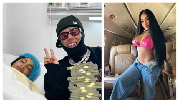 Yailin vuelve al quirófano el día de su cumpleaños y su colaborador Tekashi69 la visita con regalos y dinero