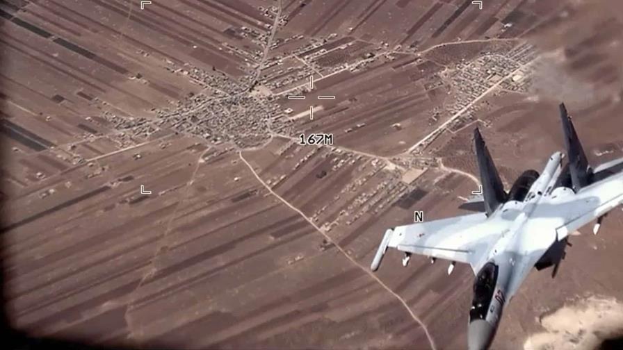 EE.UU. publica video de incidente entre cazas rusos y drones en Siria