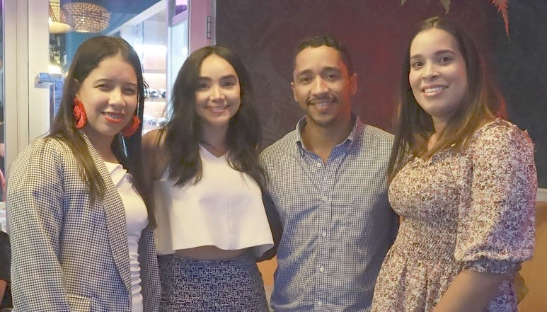 Genny Sánchez, Vianka Estévez, Edwin Pimentel y Minoly Fernández.