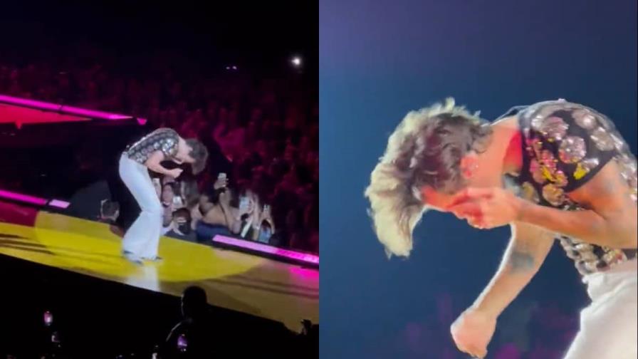 Harry Styles fue golpeado en la cara por un objeto lanzado por un fan durante concierto