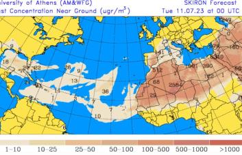 Polvo del Sahara incide este martes con temperaturas de hasta 36 °C