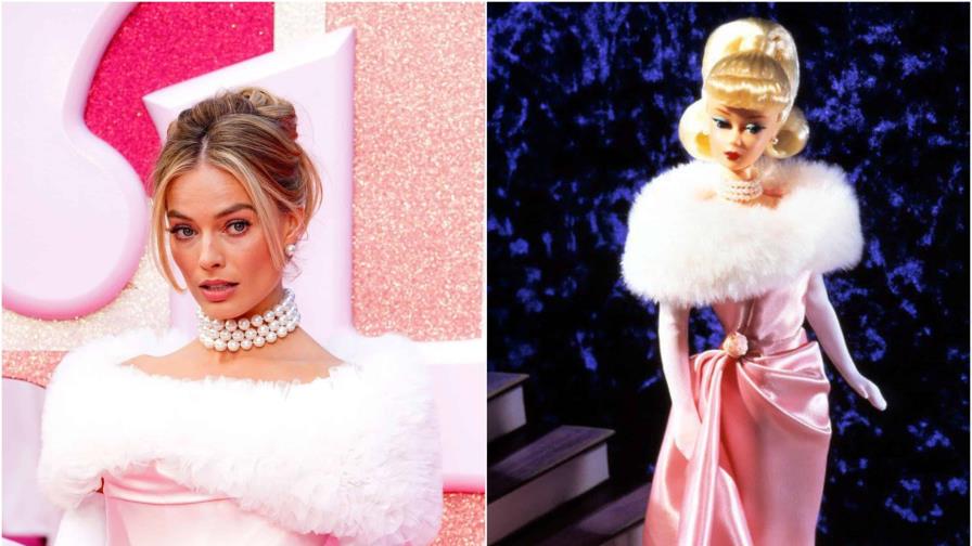 El vestido de Barbie de los años 60 que usó Margot Robbie durante premier en Londres