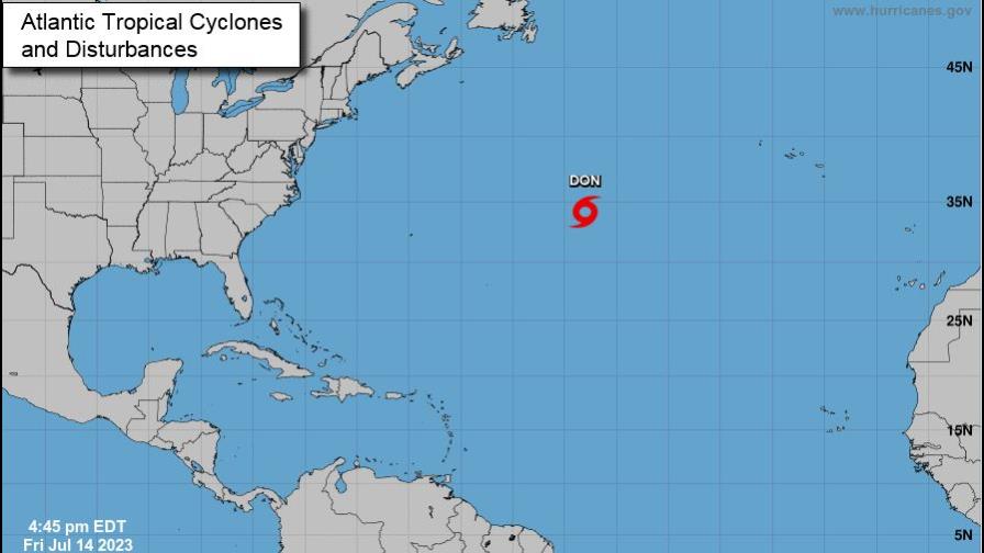 Se forma en medio del Atlántico la tormenta subtropical Don