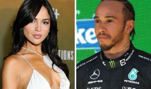 Actriz mexicana Eiza González junto a Lewis Hamilton en un yate en Ibiza