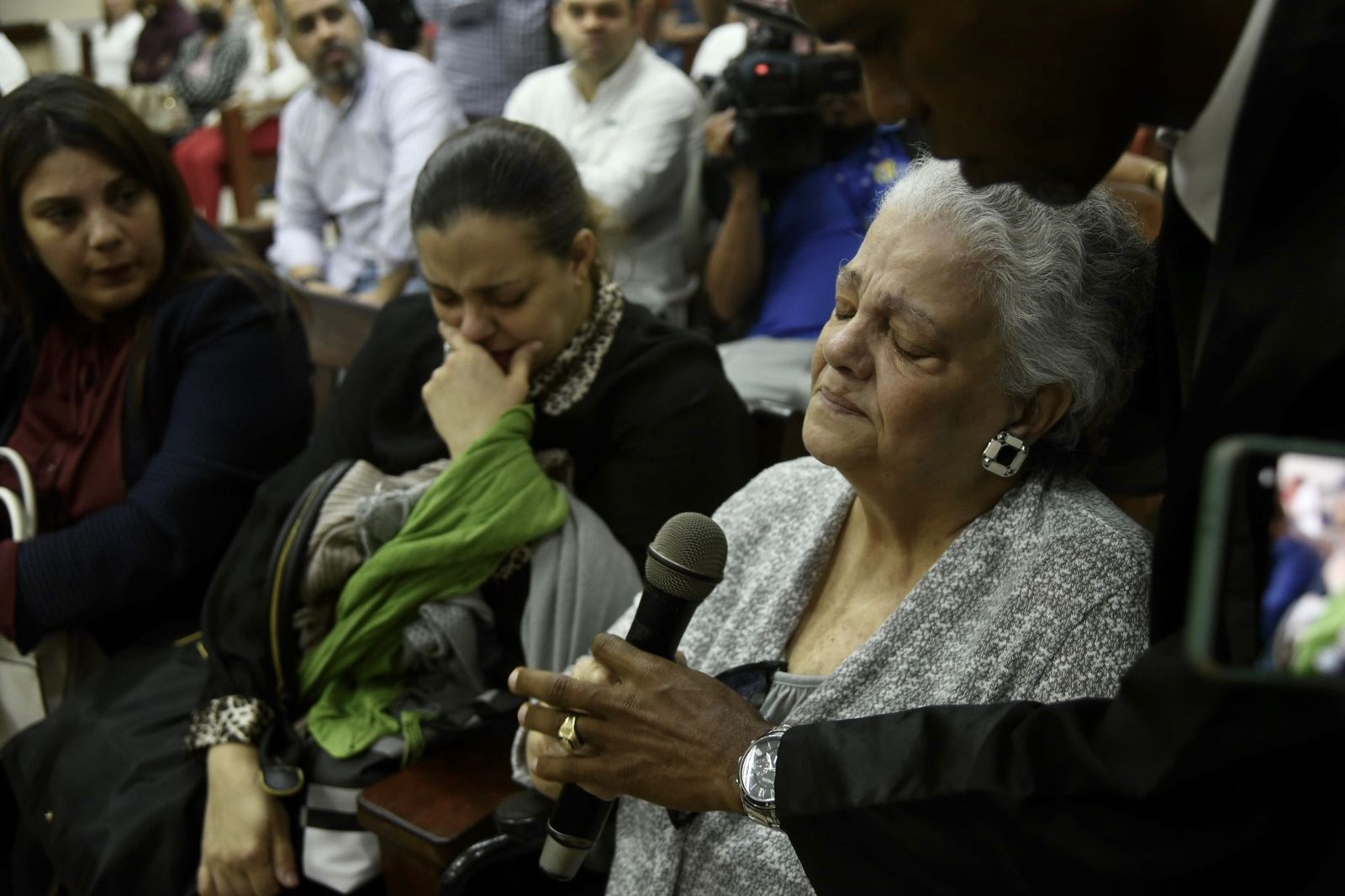 Edila Dunca, madre de Manuel Taveras Duncan, quien dijo que no estaba conforme con la sentencia.