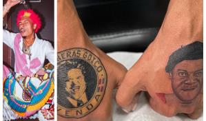 Kiko El Crazy rinde homenaje a Freddy Beras Goico y Luisito Martí con tatuajes de sus rostros