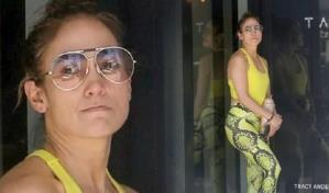Jennifer López se molesta con un paparazzi mientras esperaba para entrar al gym