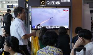 Corea del Norte dispara misil balístico tras llegada de submarino estadounidense a Corea del Sur