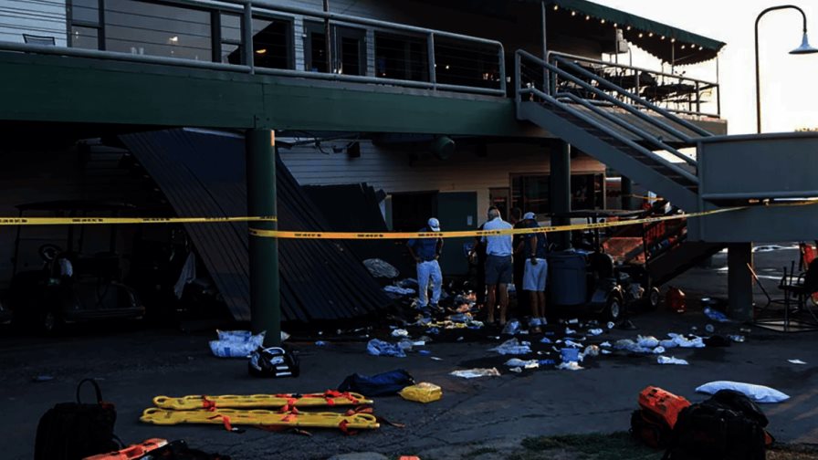Más de 30 heridos al derrumbarse una terraza en un club de campo de Montana