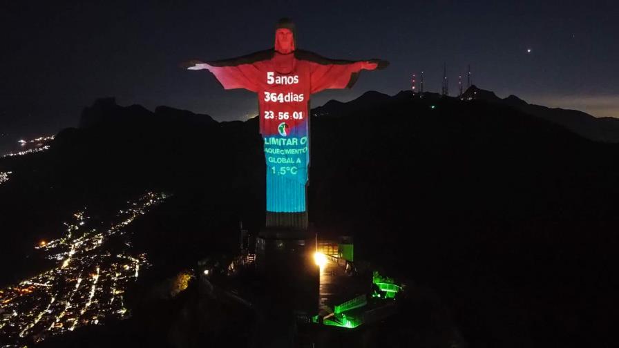 El Cristo Redentor de Río proyecta el Reloj Climático y avisa: faltan menos de seis años