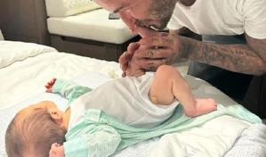 Marc Anthony muestra foto de su bebé con su tío David Beckham