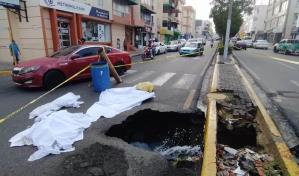Socavón en avenida Las Carreras de Santiago reparado