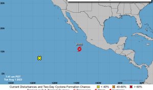 La tormenta tropical Dora se fortalece en costas mexicanas del Pacífico
