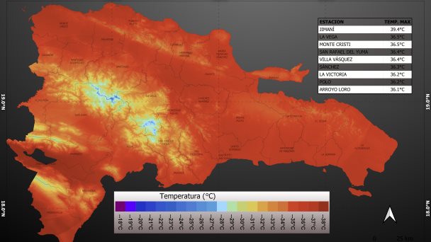 República Dominicana registra temperaturas cerca de los 40 °C