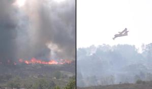 España intenta sofocar un incendio en la frontera con Portugal España intenta sofocar un incendio en la frontera con Portugal