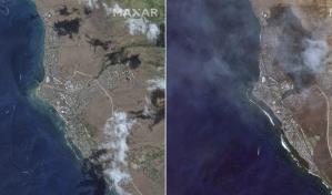 Imágenes del antes y después muestran la devastación dejada por los incendios forestales en Hawái