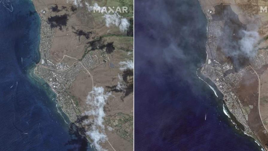 Imágenes del antes y después muestran la devastación dejada por los incendios forestales en Hawái