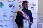 Boxeador Carlos  Caballo Bronco Adames es reconocido en el marco del desfile de Nueva York Boxeador Carlos  Caballo Bronco Adames es reconocido en el marco del desfile de Nueva York