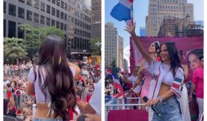 Natti Natasha se roba el show en el desfile dominicano de Nueva York