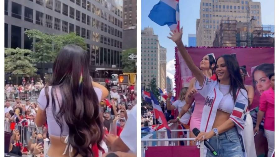 Natti Natasha se roba el show en el desfile dominicano de Nueva York