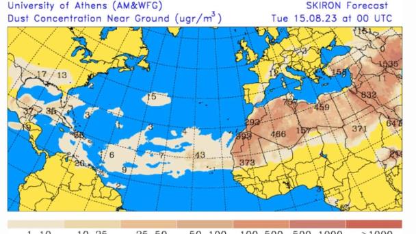 Polvo del Sahara y altas temperaturas este martes sobre República Dominicana