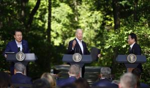 Las claves de la cumbre en Camp David entre los líderes de EEUU, Corea del Sur y Japón