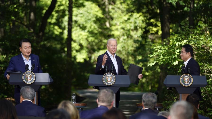 Las claves de la cumbre en Camp David entre los líderes de EEUU, Corea del Sur y Japón