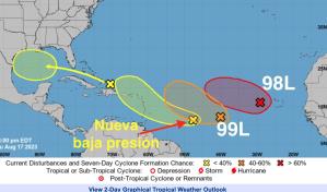 Vigilan sistema podría desarrollarse en al este-sureste de las Antillas Menores