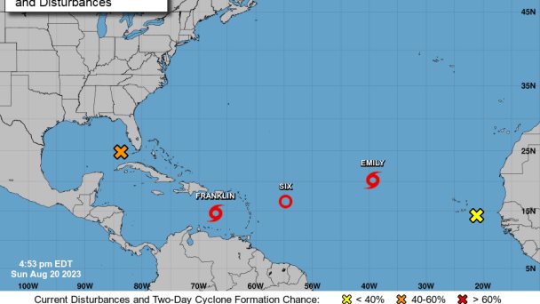 Se forma la tormenta tropical Franklin, que afectaría este martes a RD