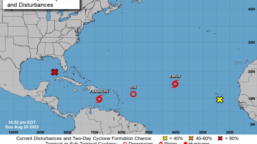 Onamet modifica alertas de tormenta tropical Franklin; se amplían hacia la costa norte