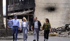 Biden llega a Maui con una promesa: Haremos lo posible para que se recuperen