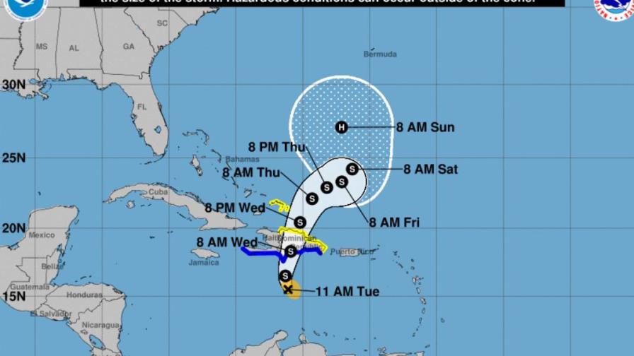 Tormenta Franklin empieza a subir rumbo hacia República Dominicana y aumenta velocidad de desplazamiento
