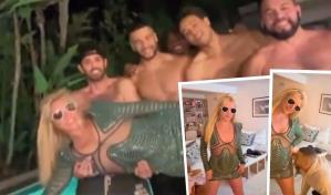Britney Spears celebra su divorcio en una fiesta con un grupo de hombres sin camisa