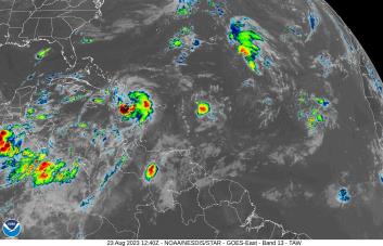 Centro de la tormenta Franklin tocó tierra en Barahona