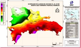 Acumulado de lluvia por tormenta Franklin fue de 330.7 milímetros