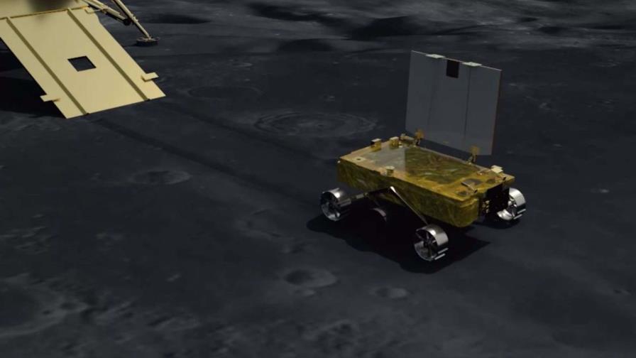 India despliega el rover Pragyan cerca del polo sur lunar