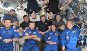 Once tripulantes de cinco países coinciden en la Estación Espacial