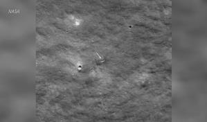 NASA revela imagen del posible cráter en la Luna formado por impacto de la sonda rusa