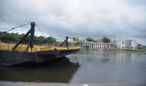 Reabren el tránsito en el puente flotante