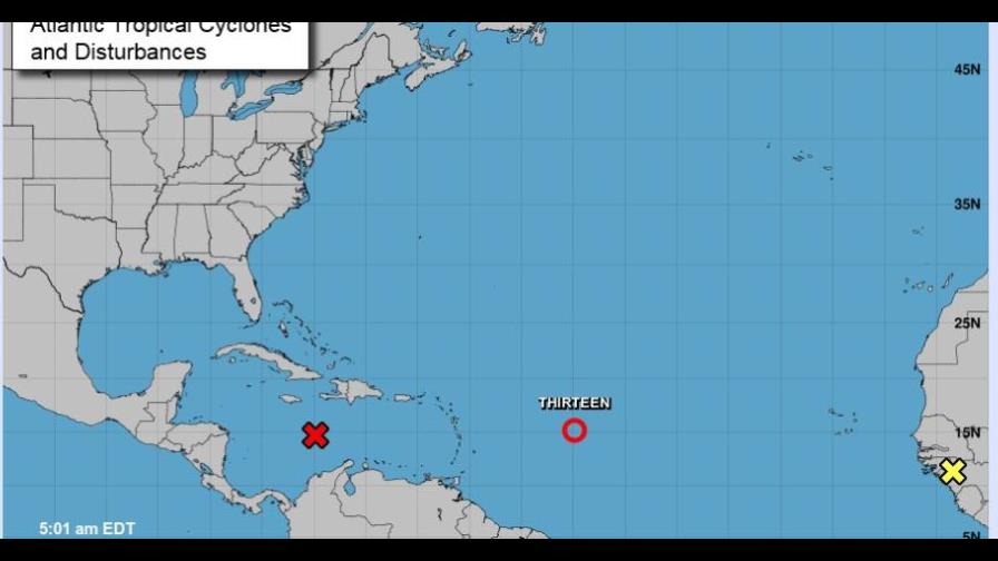 Onamet vigila la depresión tropical número 13
