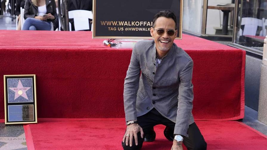 Marc Anthony recibe una estrella en el Paseo de la Fama de Hollywood