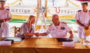 Convenio para la protección de los mares firmado por Visionando y la Marina Militar Italiana