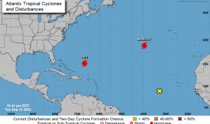 Pronostican Lee podría permanecer como un huracán grande y peligroso durante los próximos días