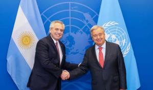 Guterres y Fernández conversan en Nueva York sobre las islas Malvinas