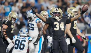 Con dos touchdowns de Tony Jones y gracias a su defensiva, Saints superan a Panthers