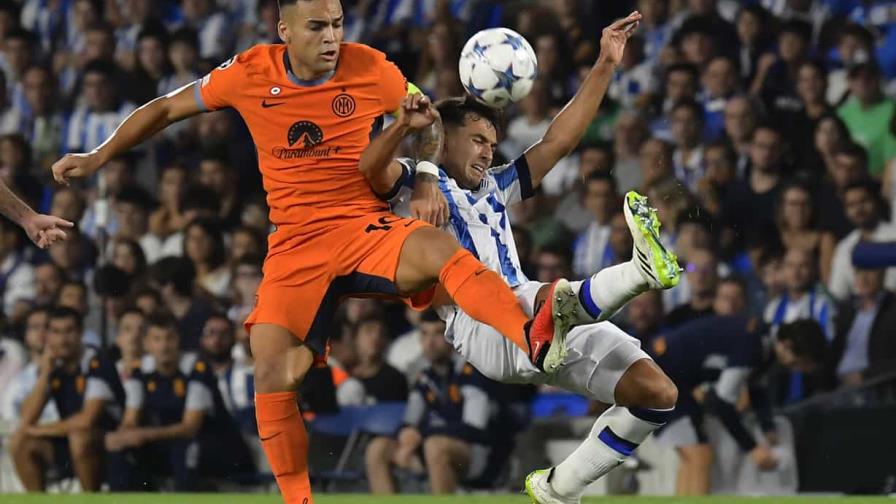 Lautaro amargo el retorno de la Real Sociedad a la Champions. Inter empata 1-1 en San Sebastián