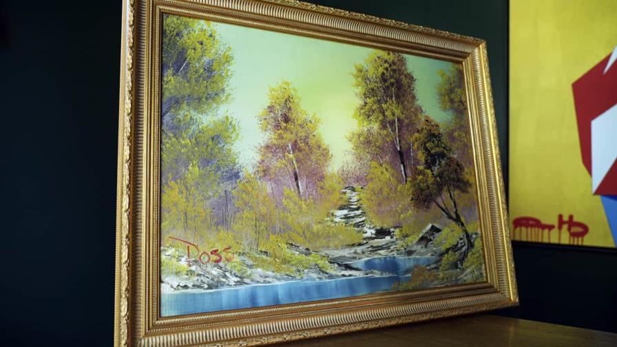 La primera obra de Bob Ross, pintada en media hora, está a la venta por casi US$10 millones